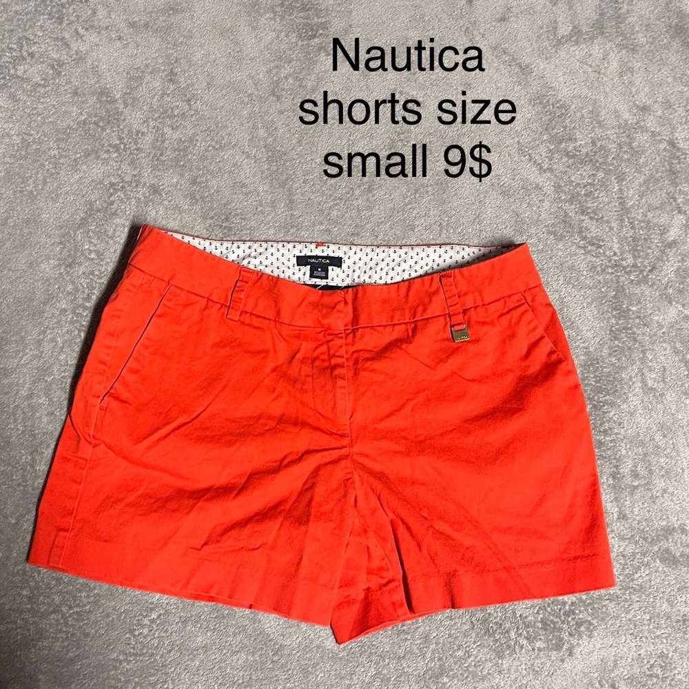 Nautica orange shorts size 9